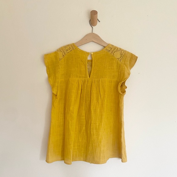Hayden Girls Linen Blouse - Size Large - Yellow - Picture 5 of 5